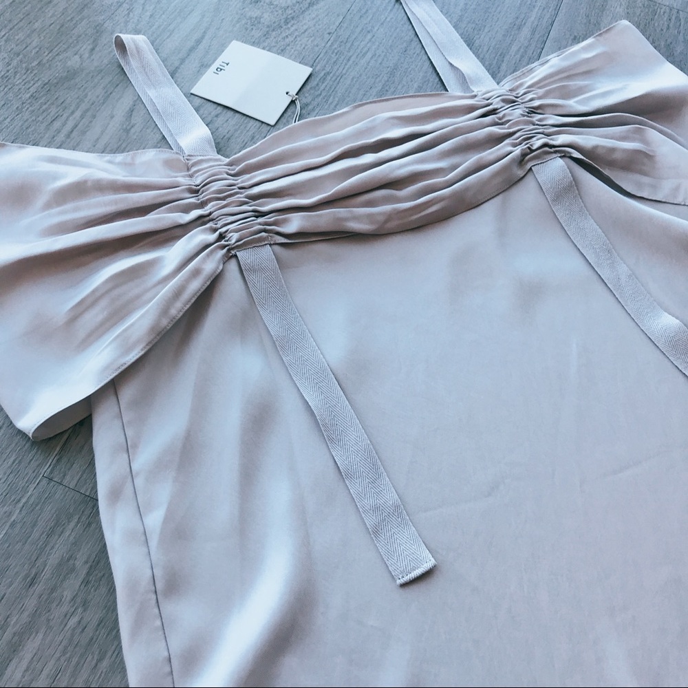 🍾 Tibi Medini Twill Camisole Stone Silk - Picture 6 of 8